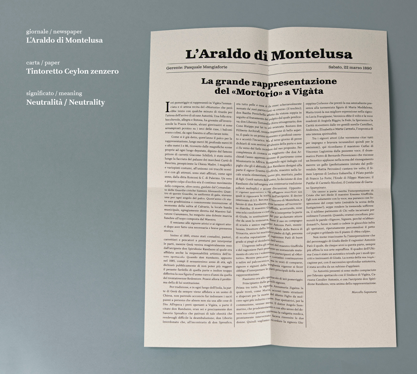 editorial design  book binding experimental paper fedrigoni aiap Layout print Camilleri