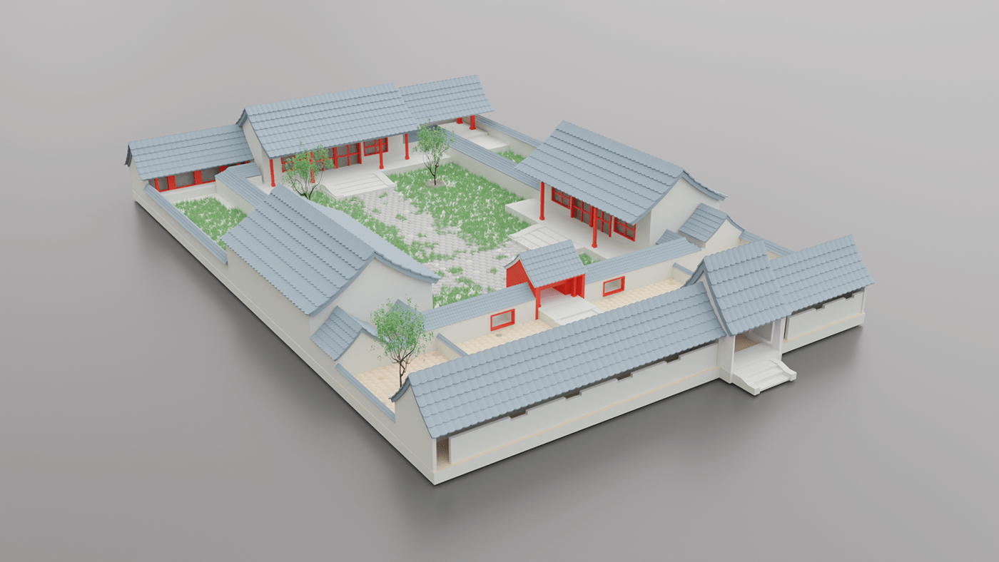 3D 3d art blender china city enviroment interactive Isometric modeling module