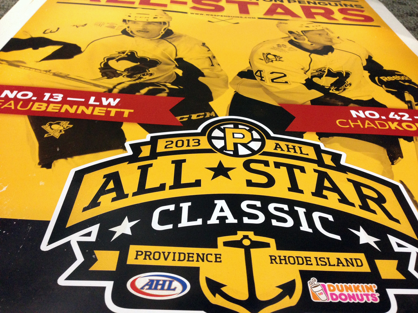 hockey penguins sports NHL AHL WIlkes-Barre Pittsburgh Penguins all-star poster Poster Design