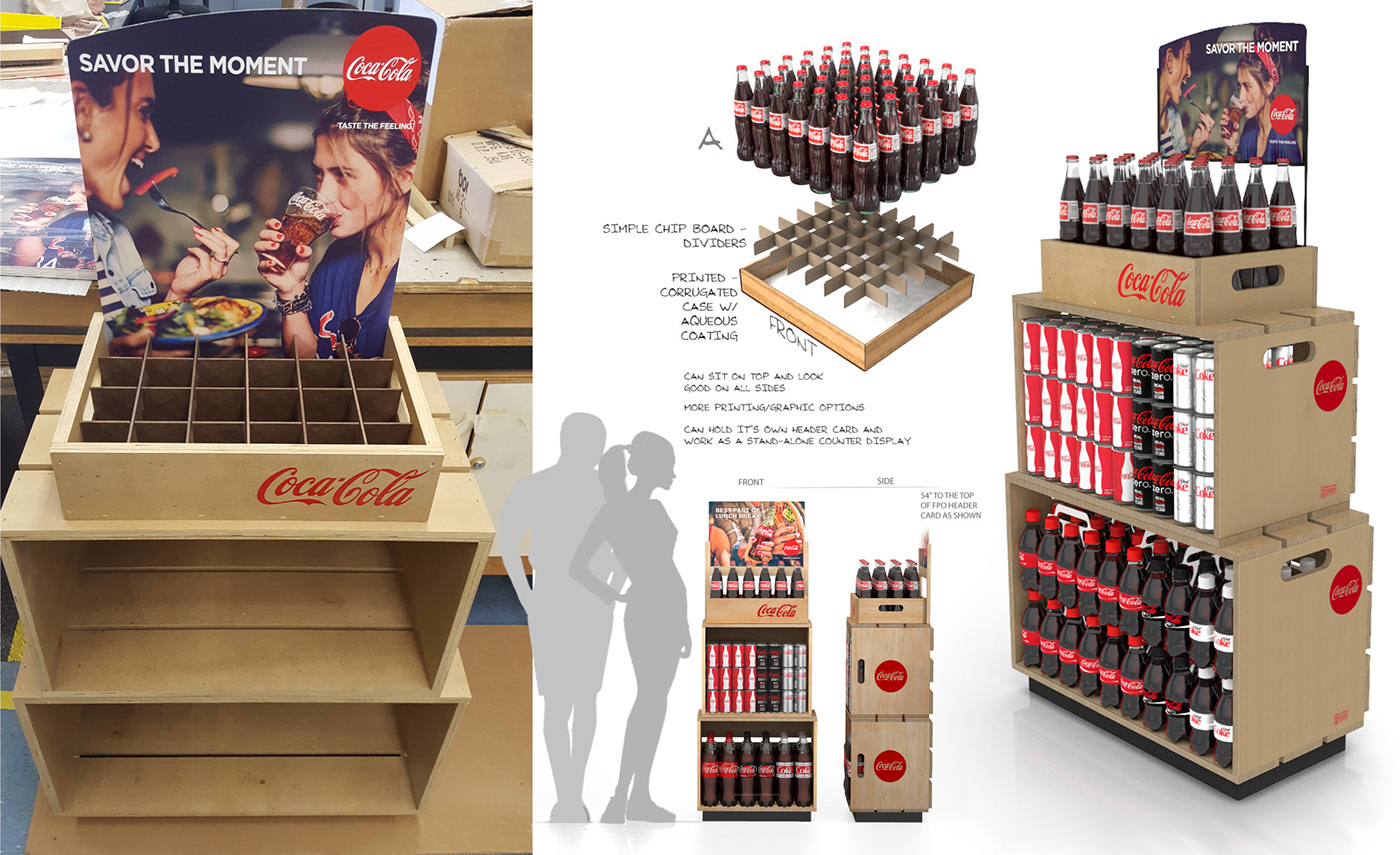 Coca-Cola concept Display pointofpurchase beverage display design Point of Purchase Point of Sale
