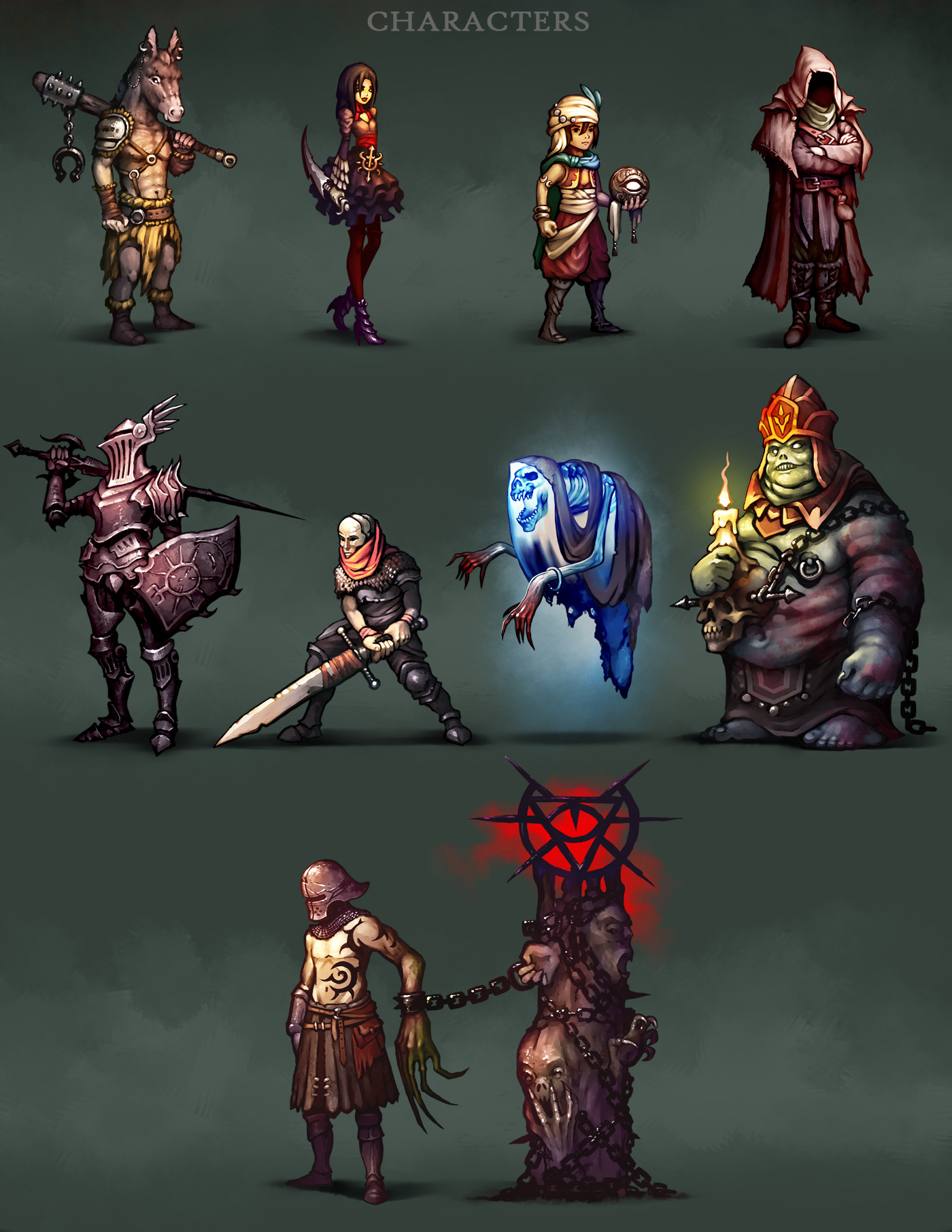Willbreaker 2D art personage animation  Character spine game design  fantasy Interface objects
