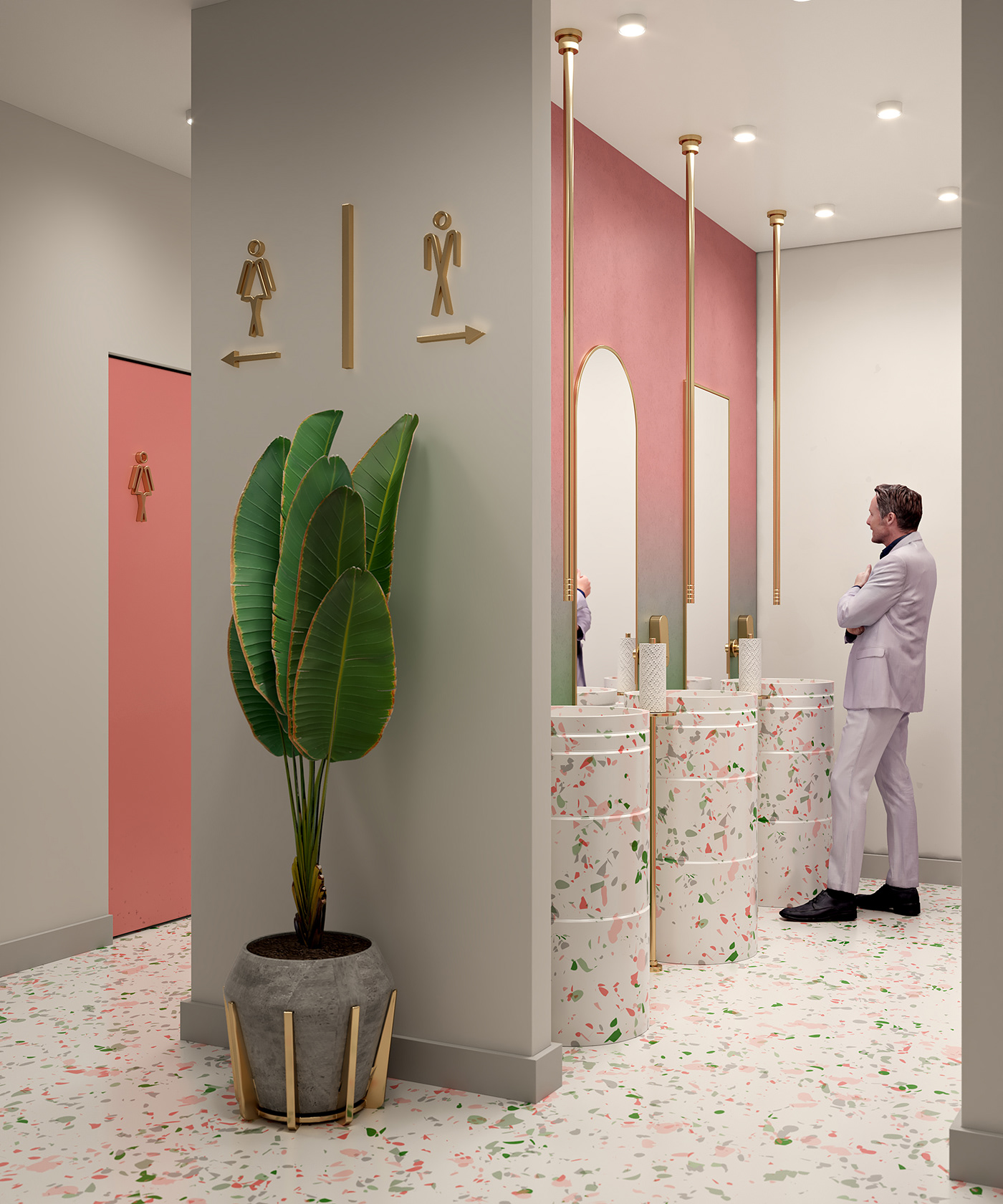 architecture interior design  cafe gallery Digital Arts vray visualization 3D Rendering creative