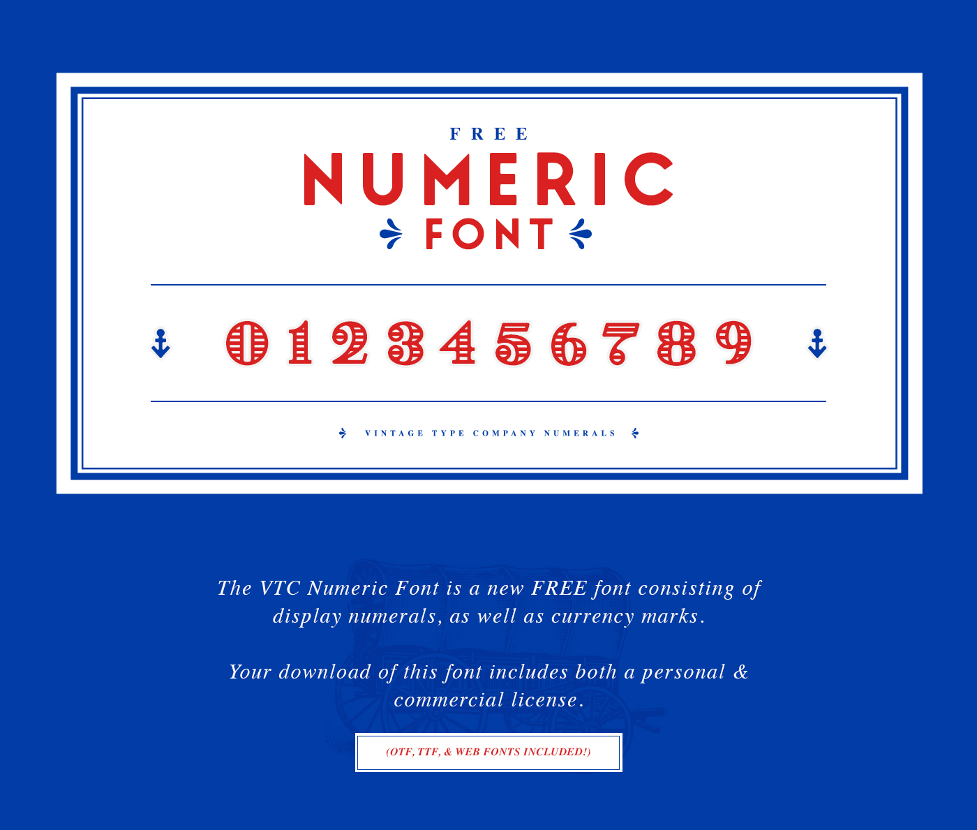 vintage Display Numerals numbers type typography   fonts font free freebie