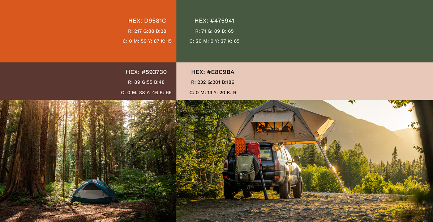 brand camping identidade visual Logo Design marca naming Nature Outdoor trekking visual identity