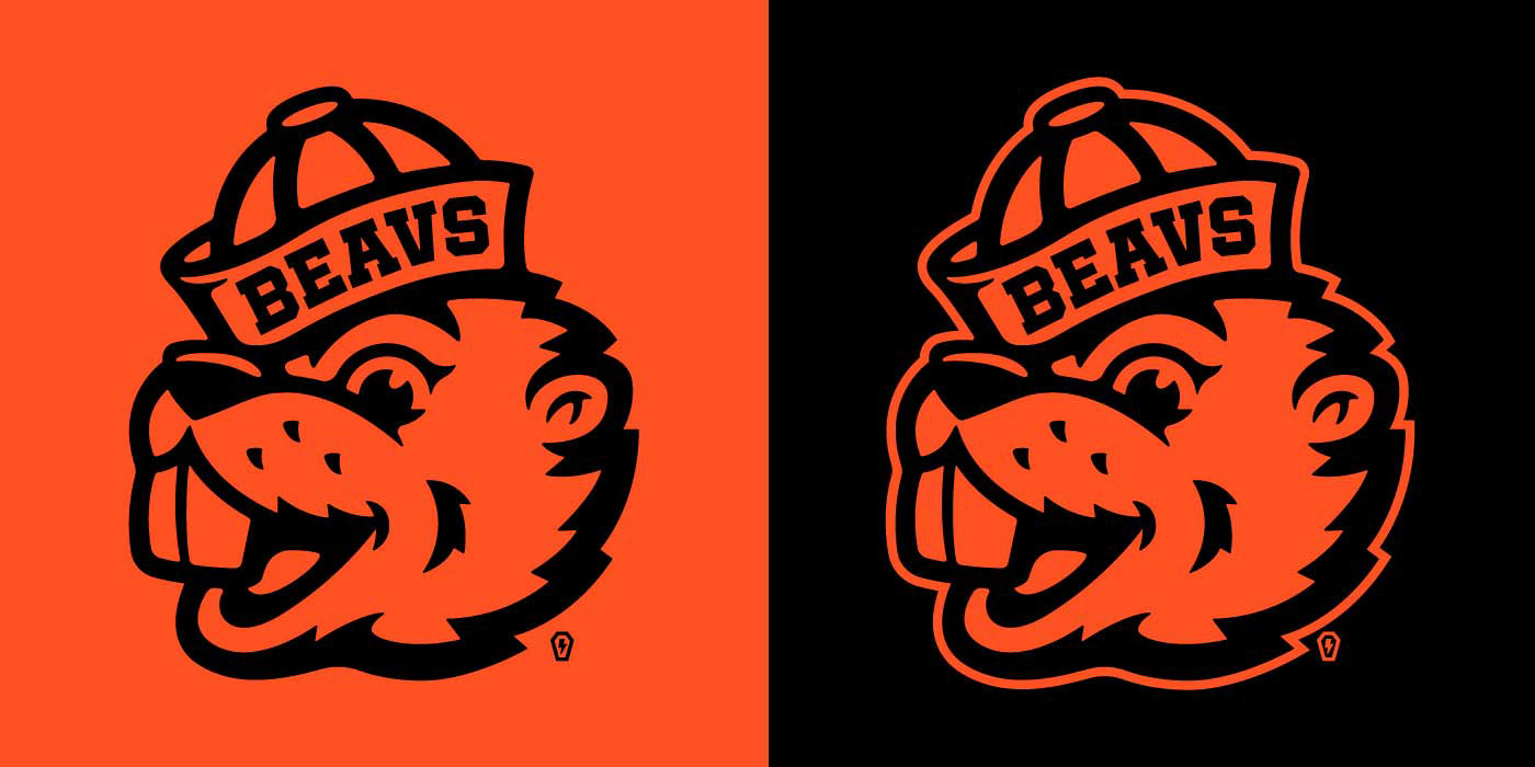 Benny Beaver beavers osu Oregon State Oregon Mascot logo ILLUSTRATION  branding  football