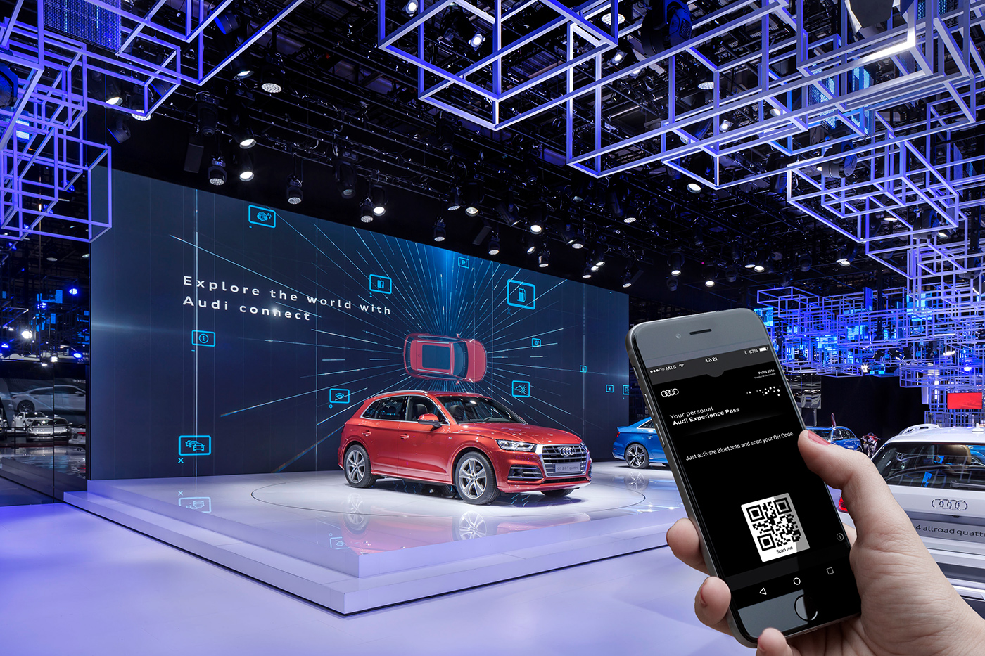 Audi Mondial de l’Automobile bluetooth beacon Digitization Interaction system ibeacon WALLET pass