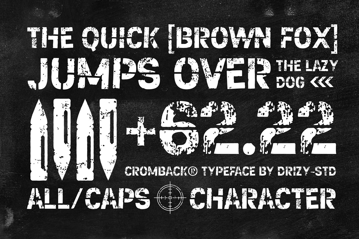 Cromback – Stencil Grunge Sans Font