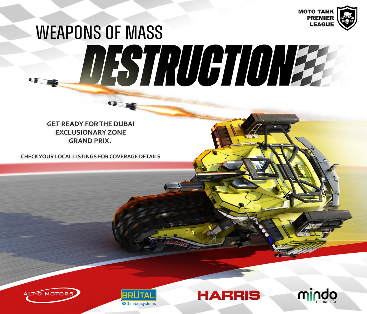 concept art racing series combat racing drone hard surface design mech Tank unmanned Vehicle Design weapon design