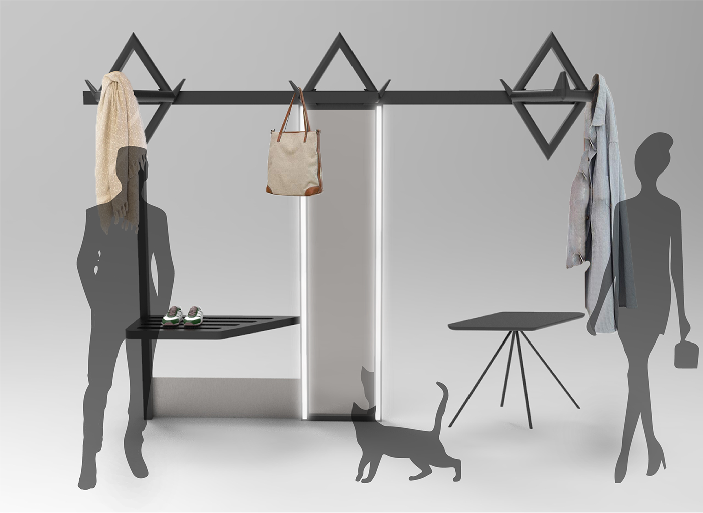 furniture product design  industrial design  concept Fashion  coat rack interior design  modern designer