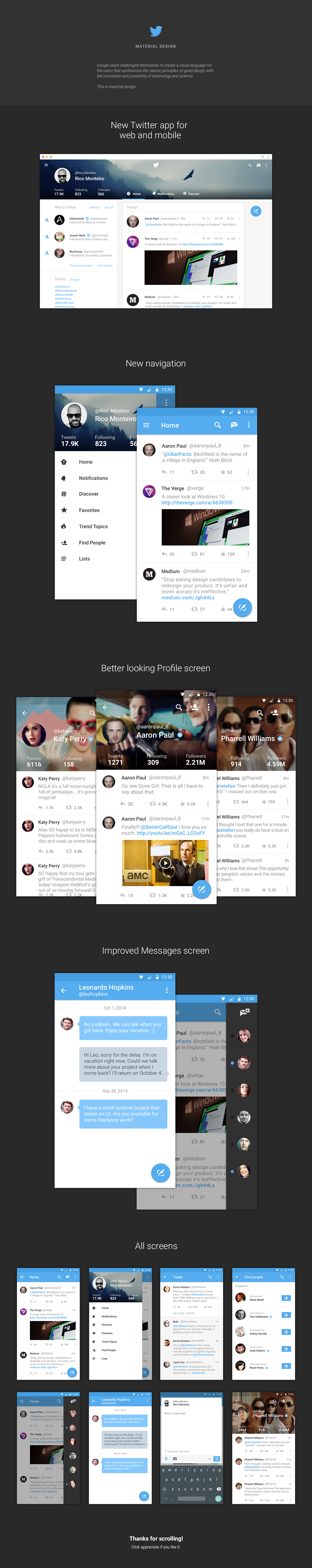 material design android l google android ios8 twitter tweetdeck app mobile UI ux applewatch lollipop android lollipop