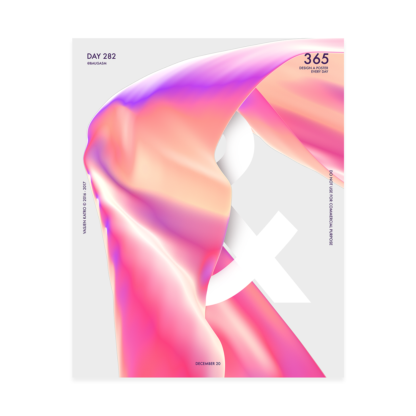 poster gradient Baugasm graphic design  iridescent Iridescence tutorial cinema 4d posters 365 Days