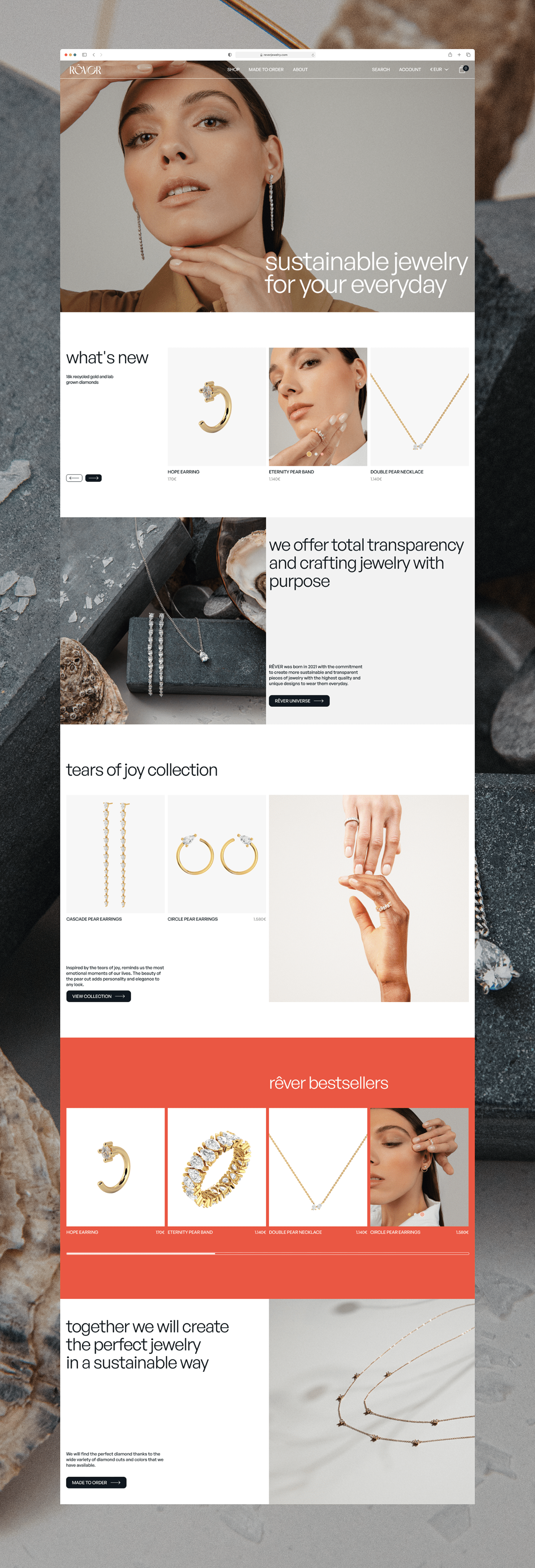 branding  Ecommerce Fashion  jewelry Shopify user interface ux Web Design  Website store