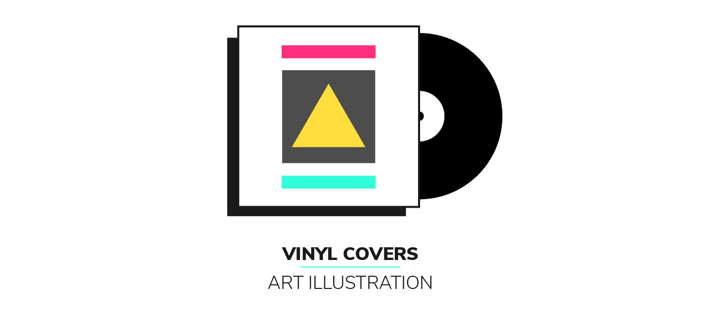 artwork cover design ILLUSTRATION  music vinyl