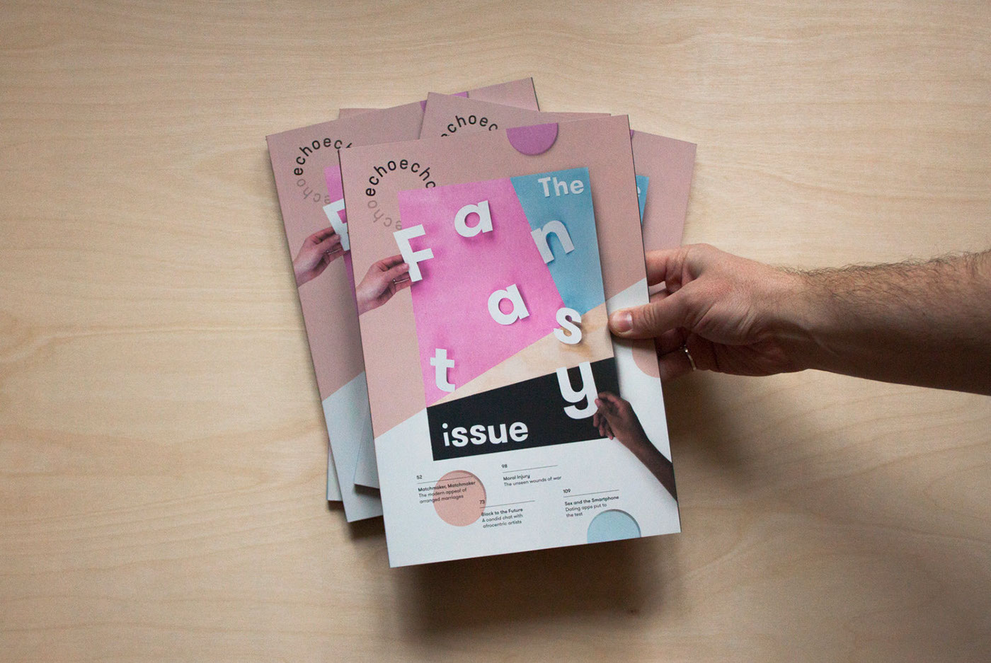 publication design magazine Layout Art Director chicago il student Echo magazine echo gradient warm to cool