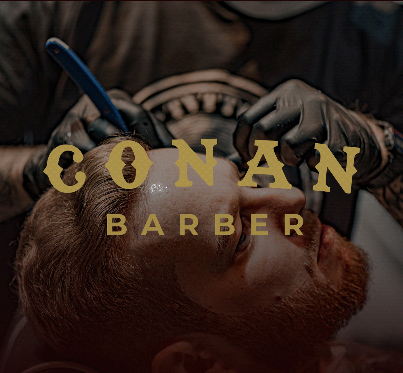 Conan Barber Razor Blade Typography