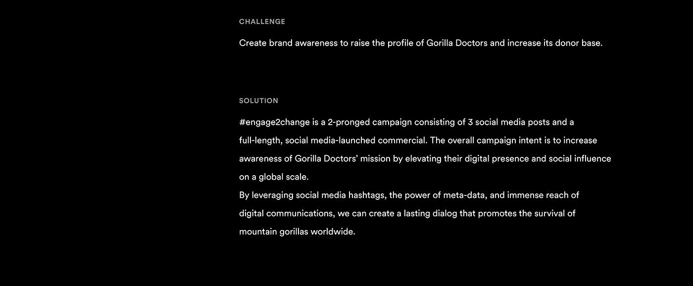 nonprofit gorilla gorilladoctors campaign hashtag social media conceptual