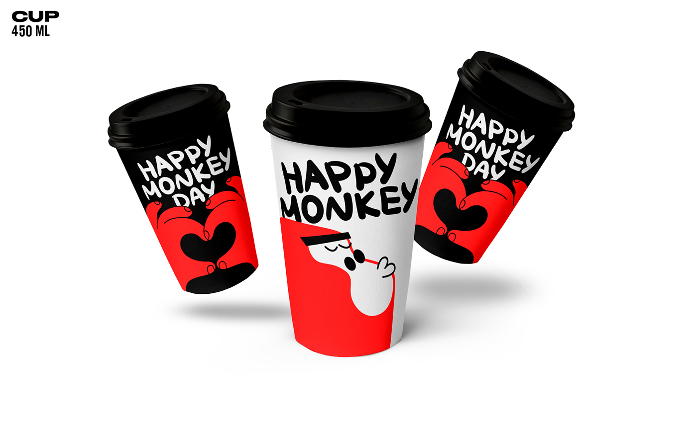 Monkey grinder valentines day cup