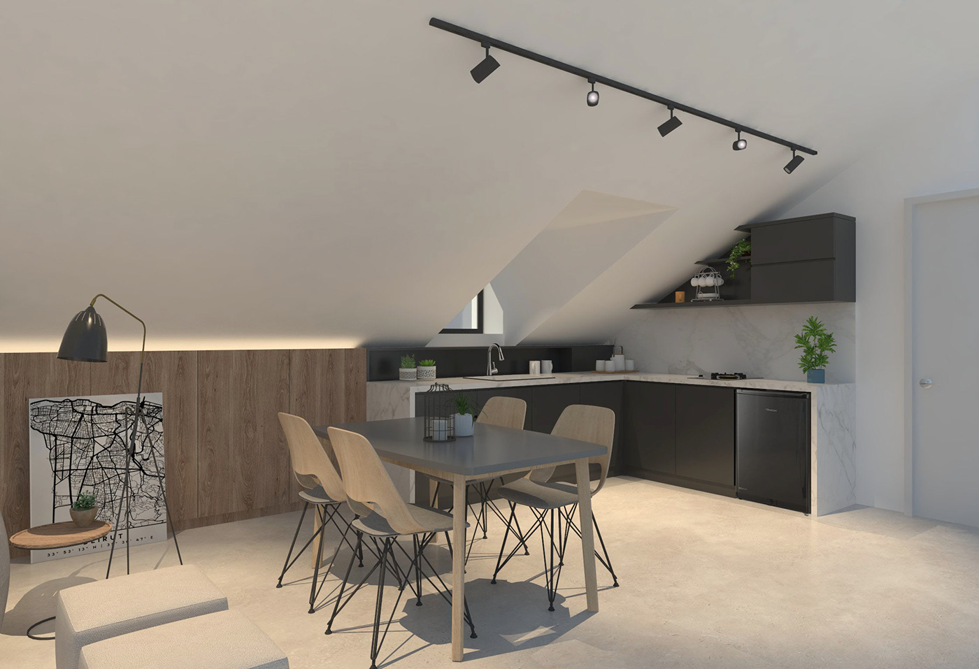 architecture Attic design furniture interiordesign livingroom loftspace minimal