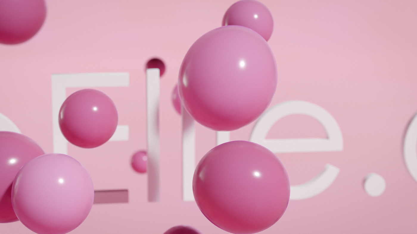 animation  branding  Monochromatic pink simulation vfx