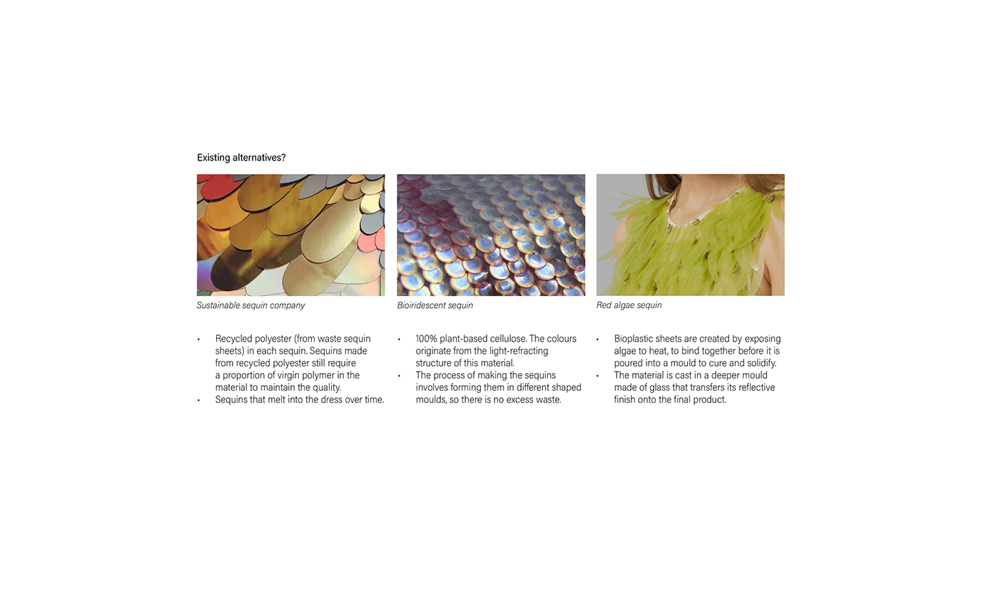 sequins Sustainability biomaterial material Fashion  textile biodegradable sparkle Glitter bioplastic