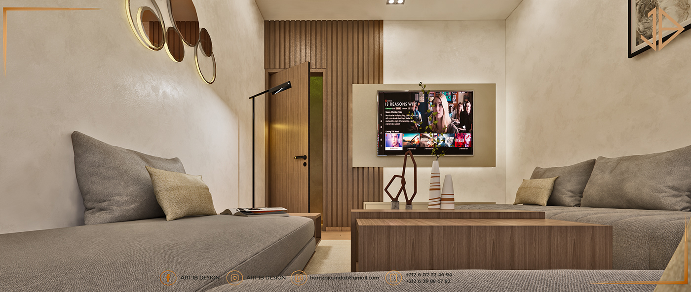 architecture interior design  Render 3D exterior SketchUP Enscape3D salon design living room design kitchen design