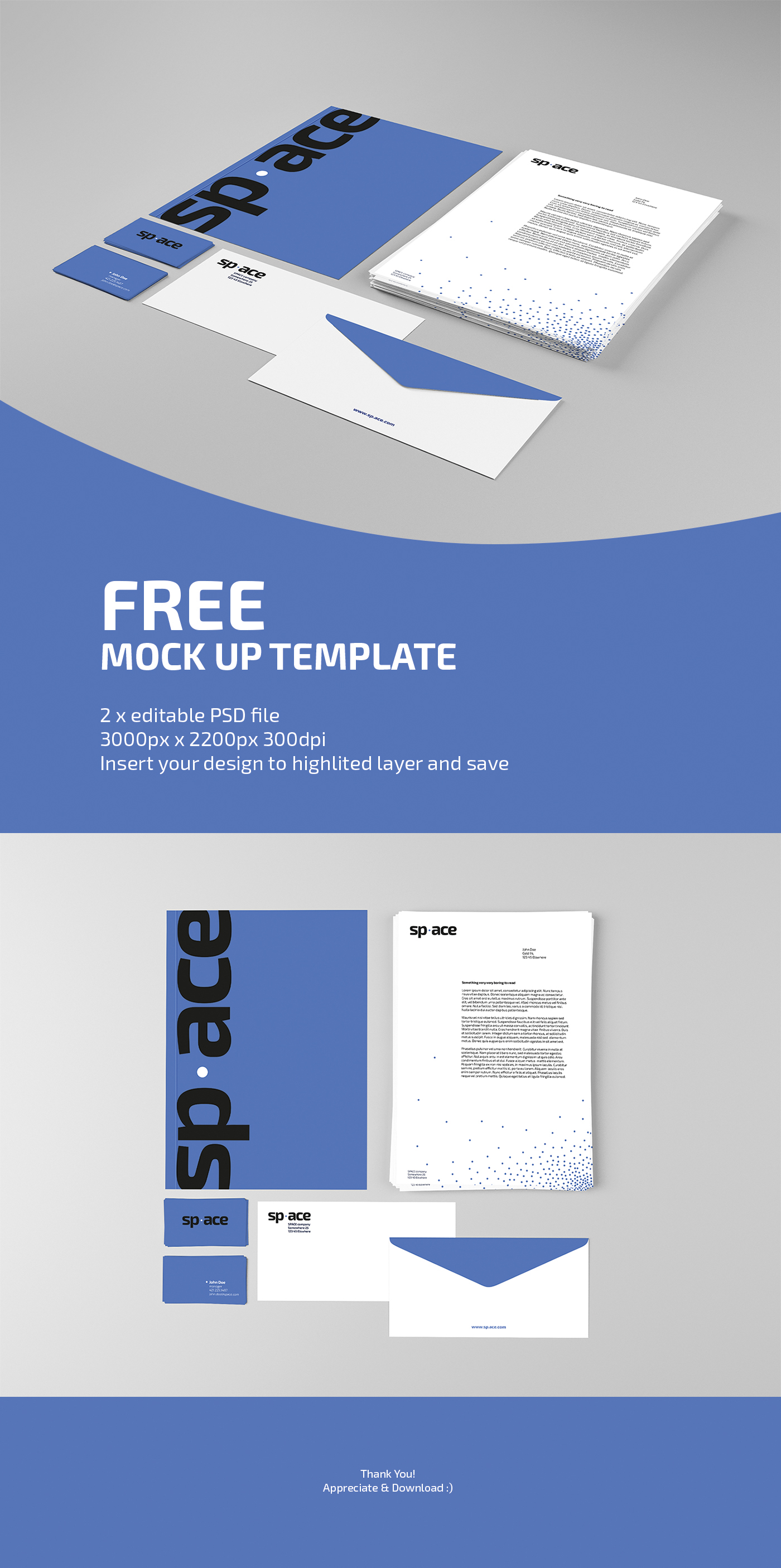 mock up template Stationery
