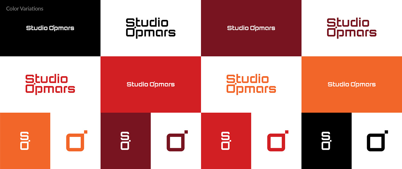 brand logo design grid identity studio agency creative vector pattern