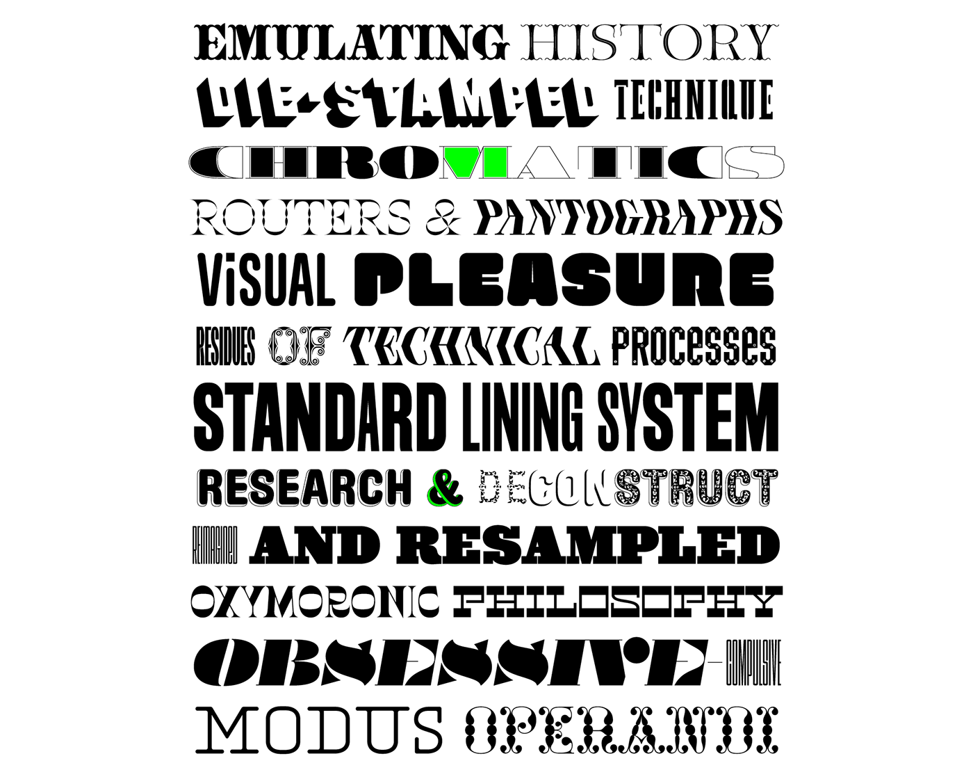 pytography typography   type design pyte design display type Typeface Victorian modular idiosyncrasy