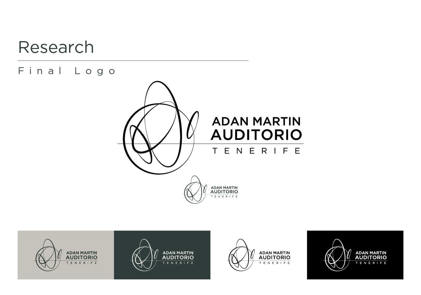 tenerife adan martin auditorio Visual Communication design visual identity Santiago Calatrava calatrava architect identity Dynamic logo grid presentation