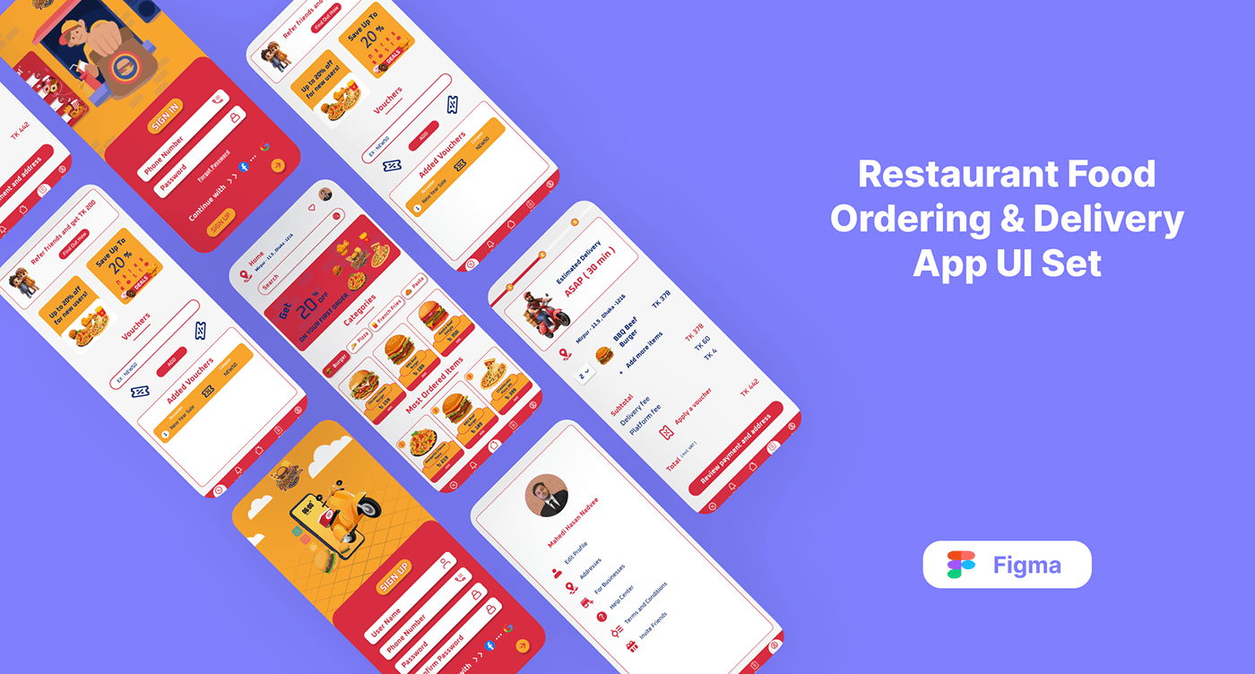 restaurant Food  design ordering app