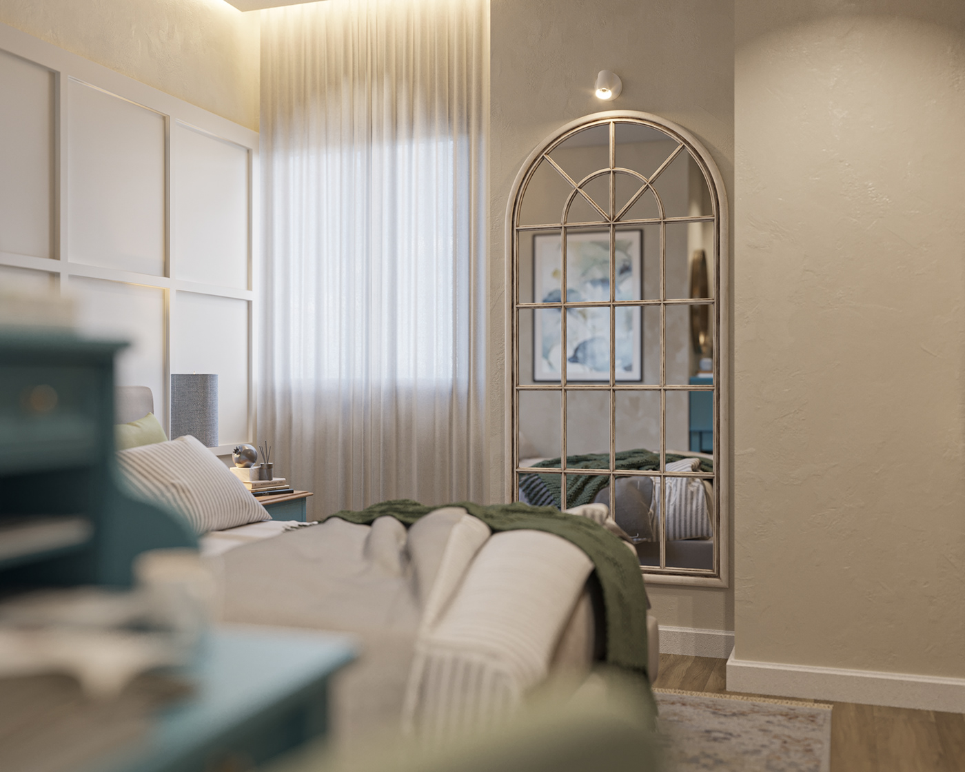 #eclectic bathroom Interior design 3ds max photoshop bedroom modeling interior design  Render