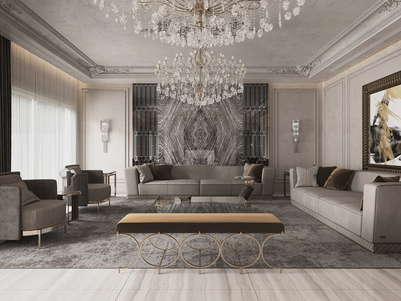 contemporary design design elegant interior design  interiors luxurious luxury modern neoclassic reception