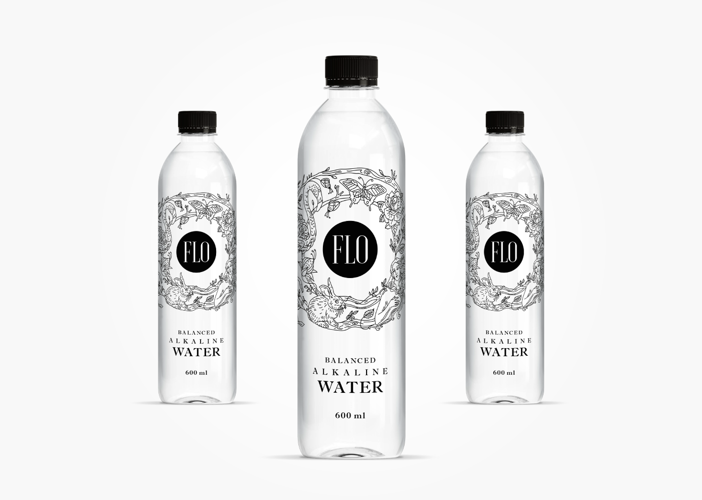 water bottle brand flo Packaging design ILLUSTRATION  naming strategy reformer
