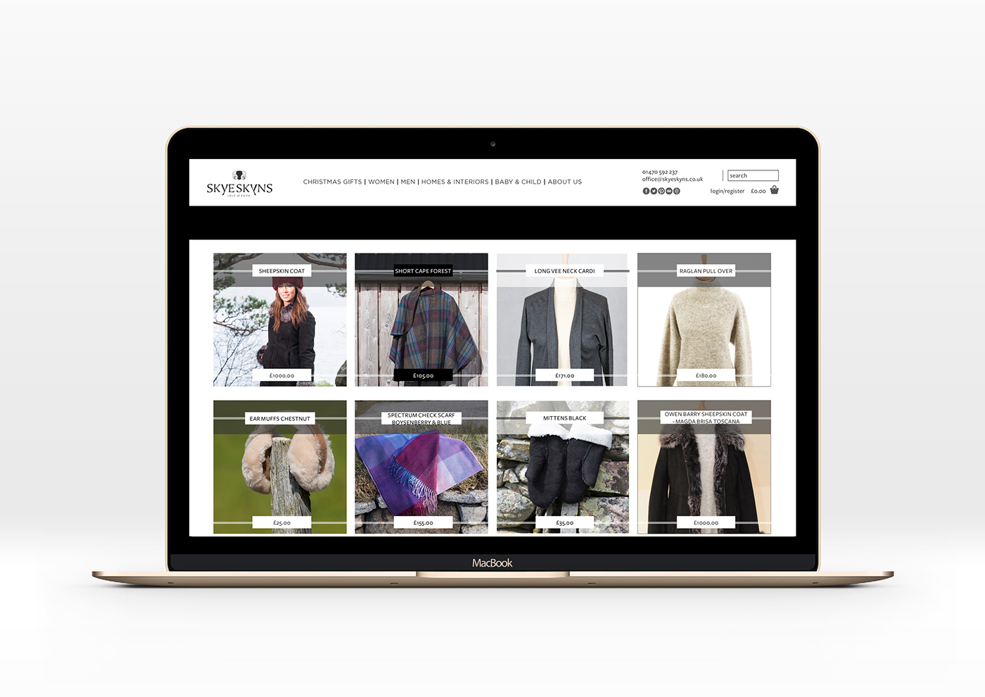 Clothing brand scotland UK Fashion  Website sheep Skye ux digital