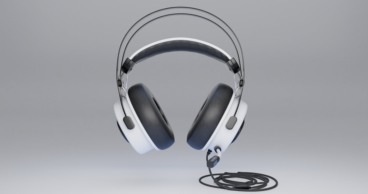 omen headset design 3d modeling Render