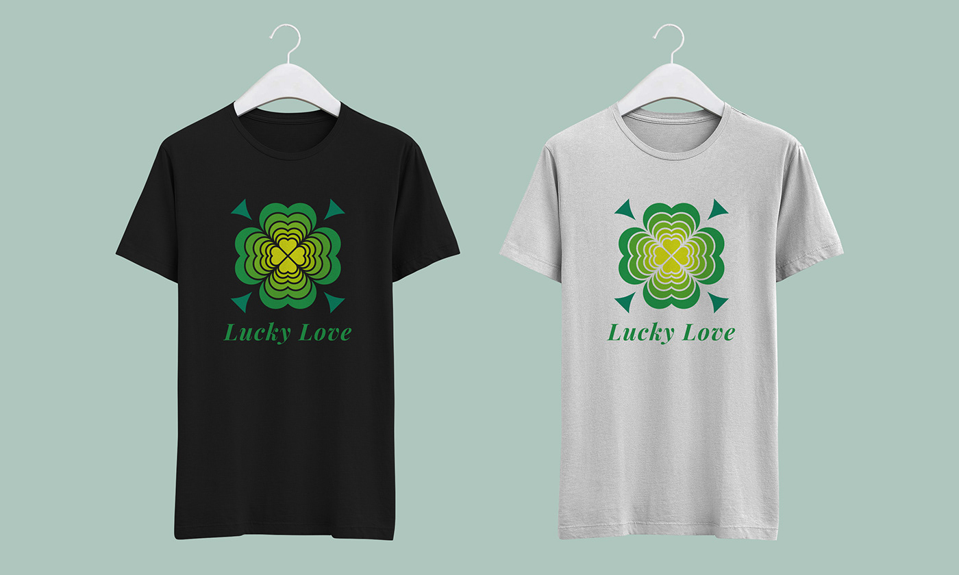 branding Logo clover elegant logo Heart Logo logo logo concept Love lucky lucky logo simple logo
