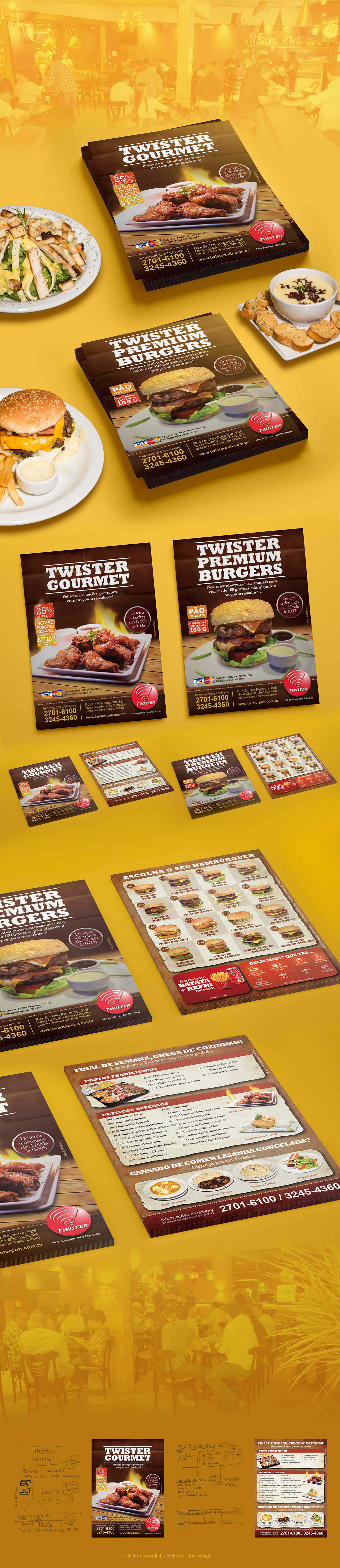 Advertising  flyer Food  Layout leaflet menu restaurant Retail design