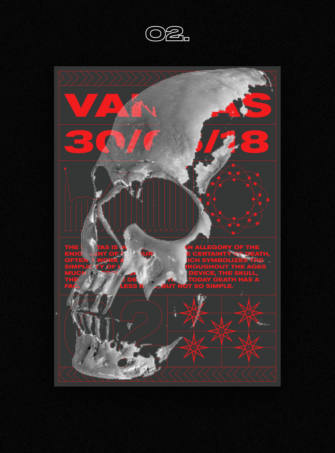 vanitas OAZ1 studio poster design OA-Z1 art posters skull red