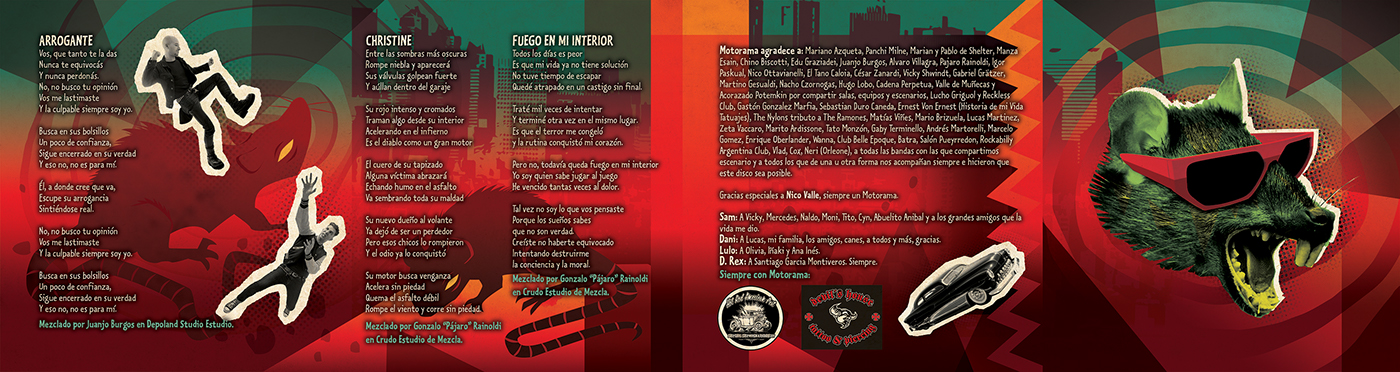 Cesar Zanardi cd jacket Rockabilly kaiju rat monster Rock And Roll rock band Psychobilly vintage kustom kulture argentina Kaiju Rat