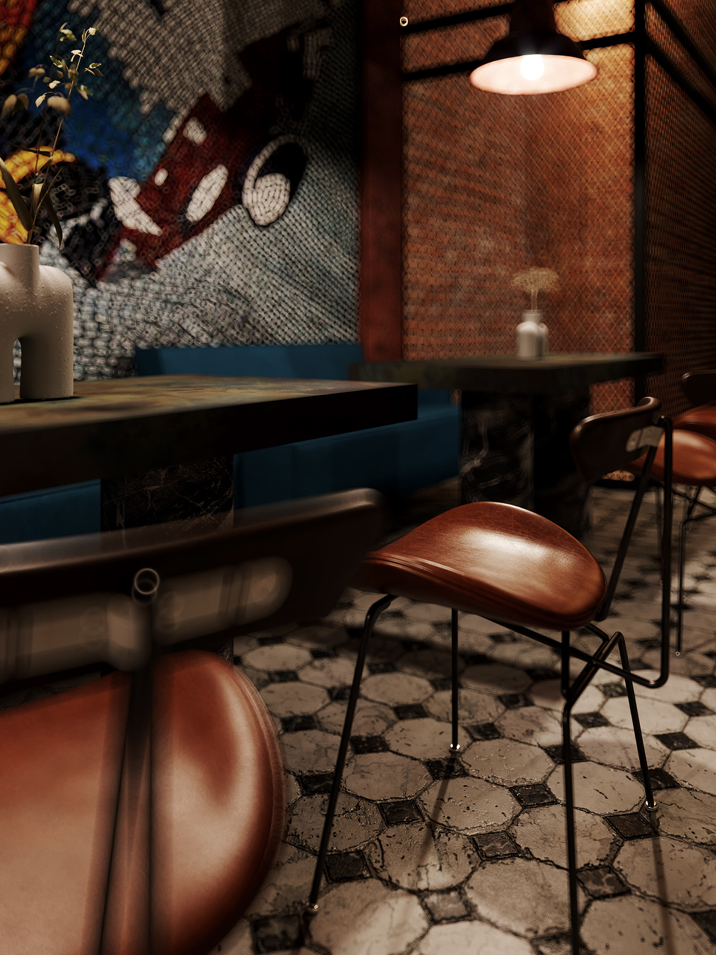 bar cafe CGI close up design grunge Interior restaurant reuse Soviet