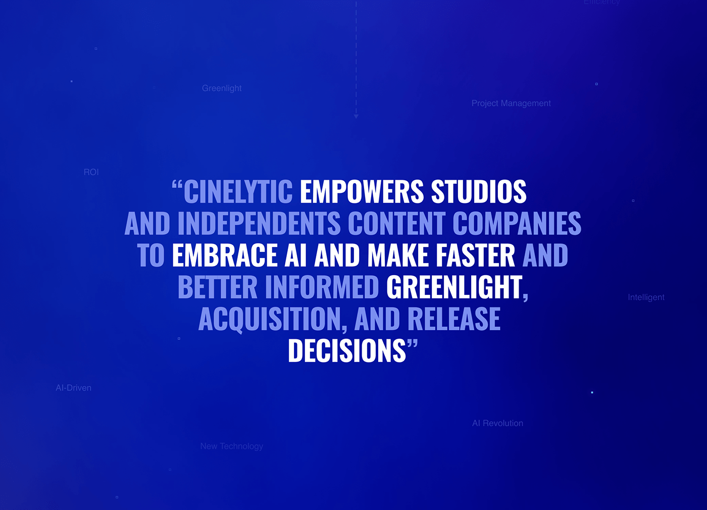 Rebranding Cinelytic (AI & Analytics SaaS platform for the Film Industry)