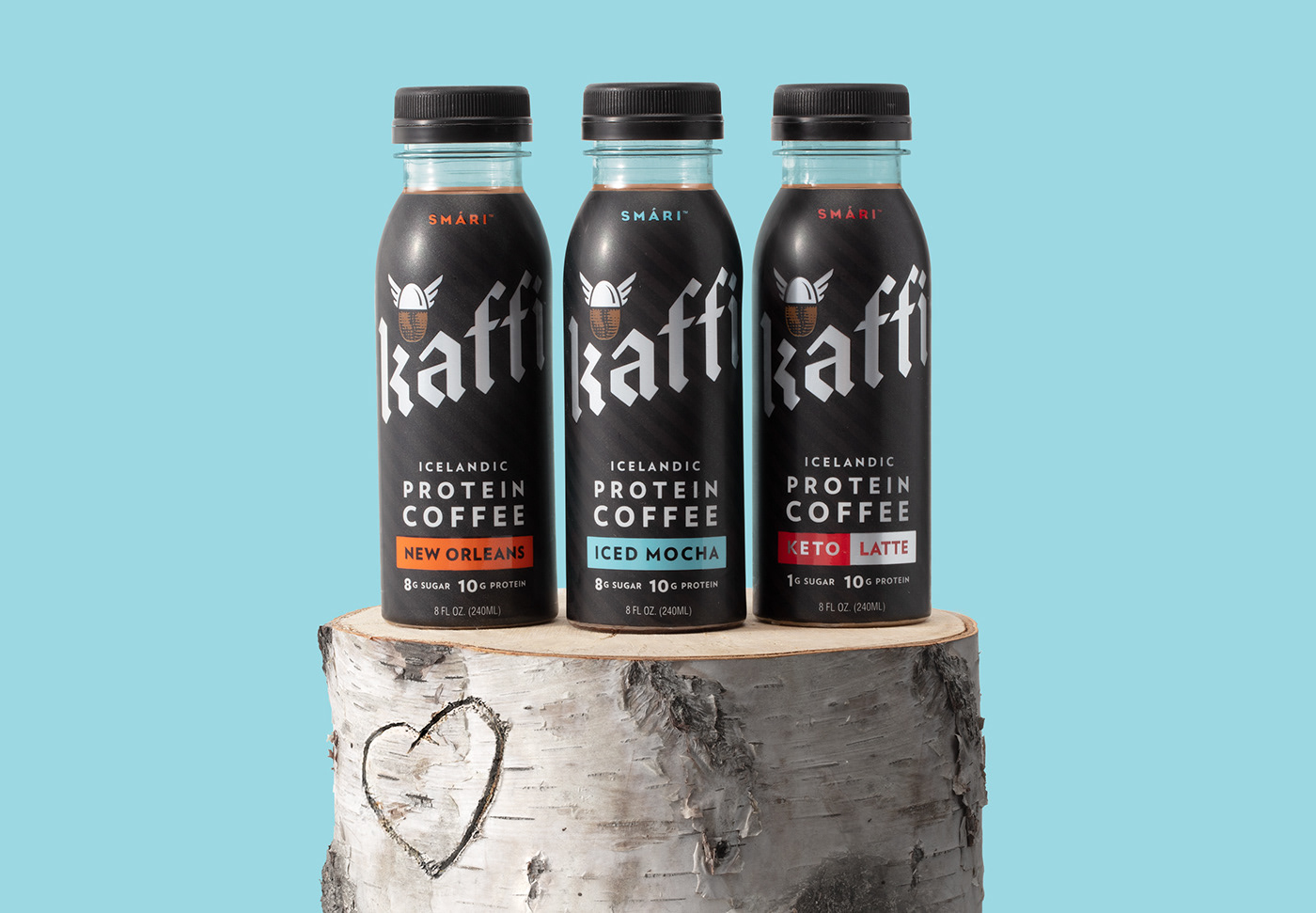bean beverage Blackletter Coffee design icelandic Kaffi Packaging protein viking