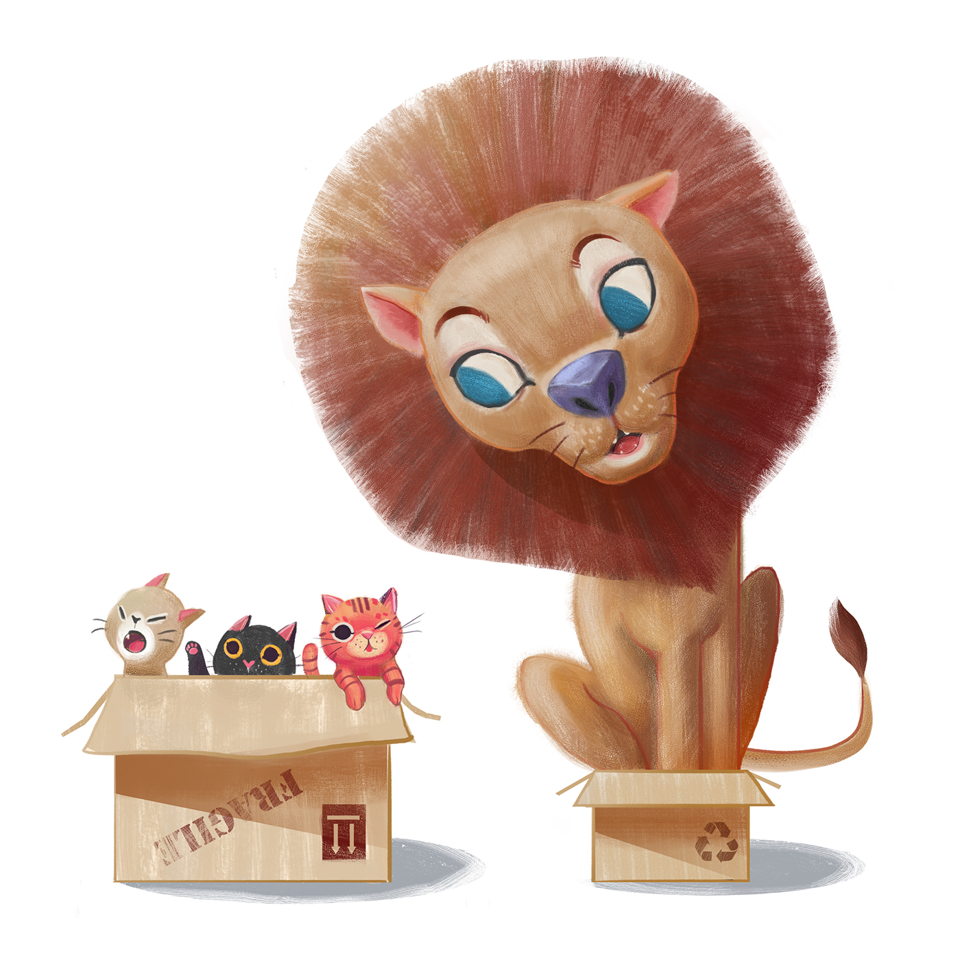 kitten kittens lion kidlitart ILLUSTRATION  children illustration