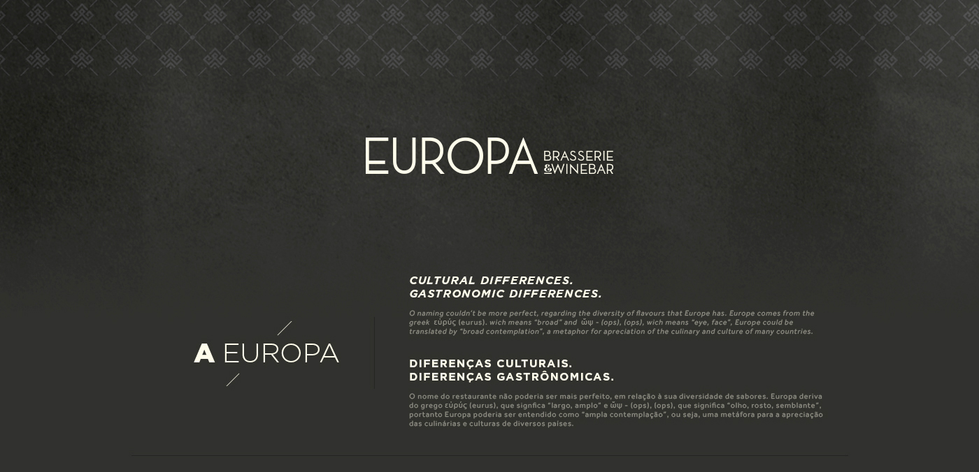 Food  restaurant brasserie bistro wine bar wine europa Europe crown branding 