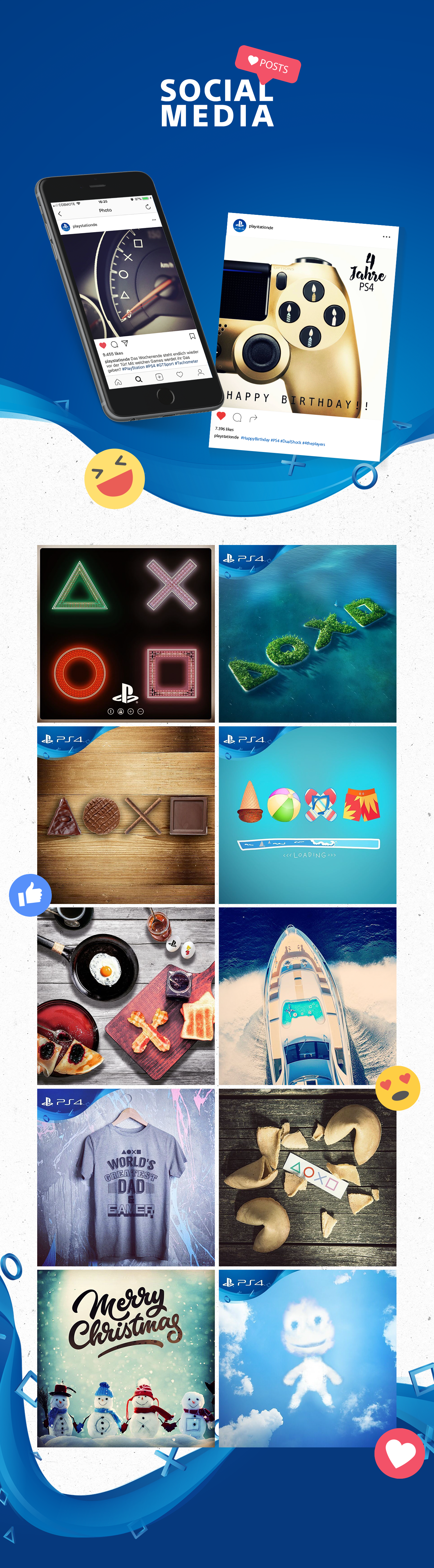 social media posts instagram facebook creative marketing   playstation Games twitter