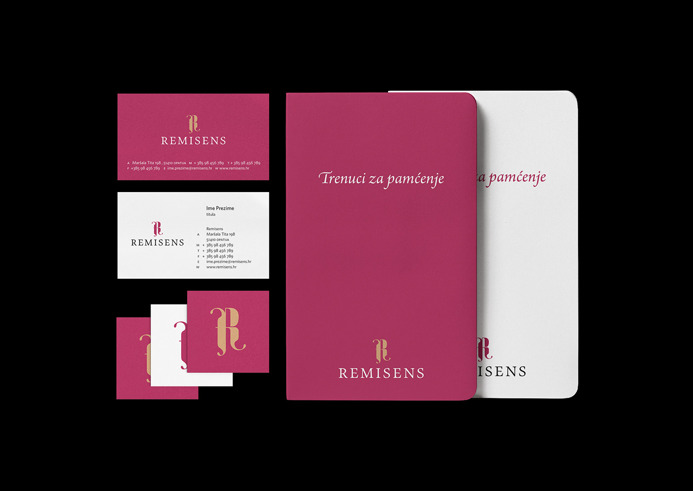 Remisens liburnia hotel brand Opatija hotels logo design lettering flags red fancy