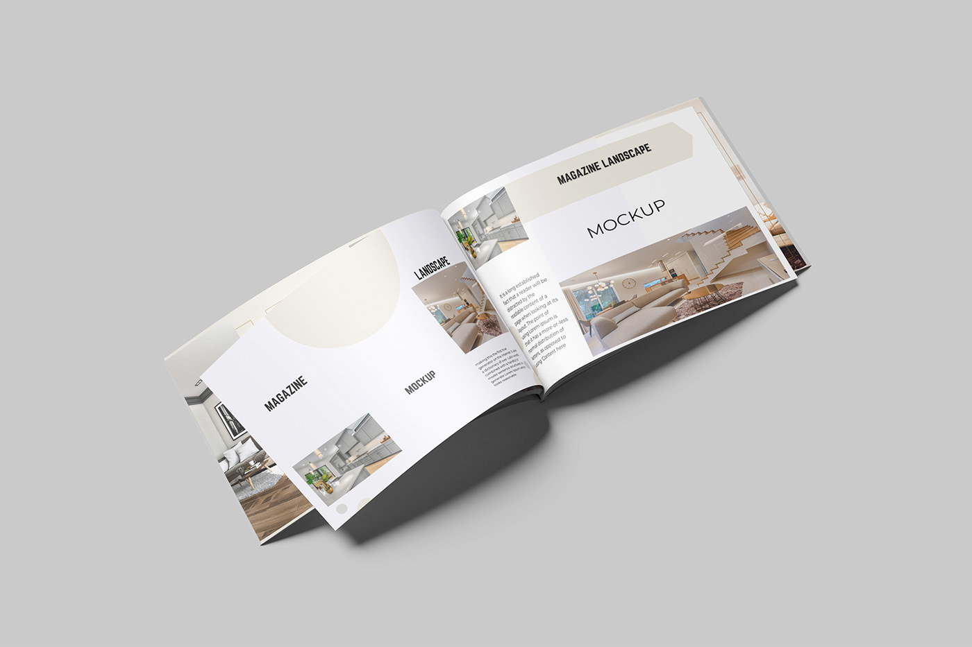 brochure design Landscape mgazine Mockup psd template