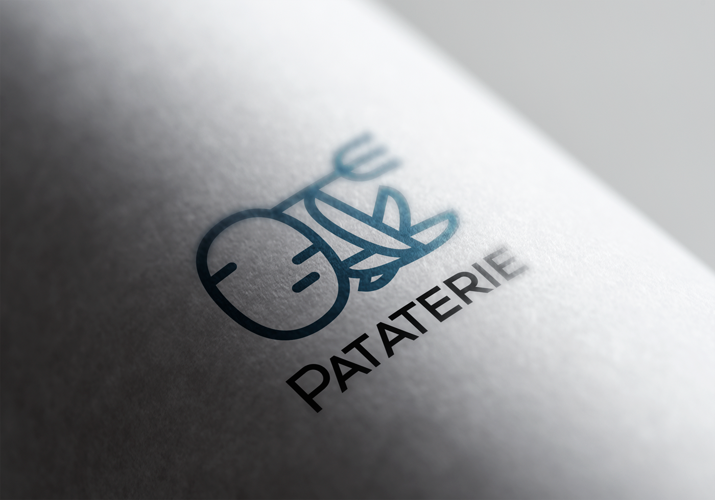 BCOME potato logo CI Pataterie Logo Design blue germany