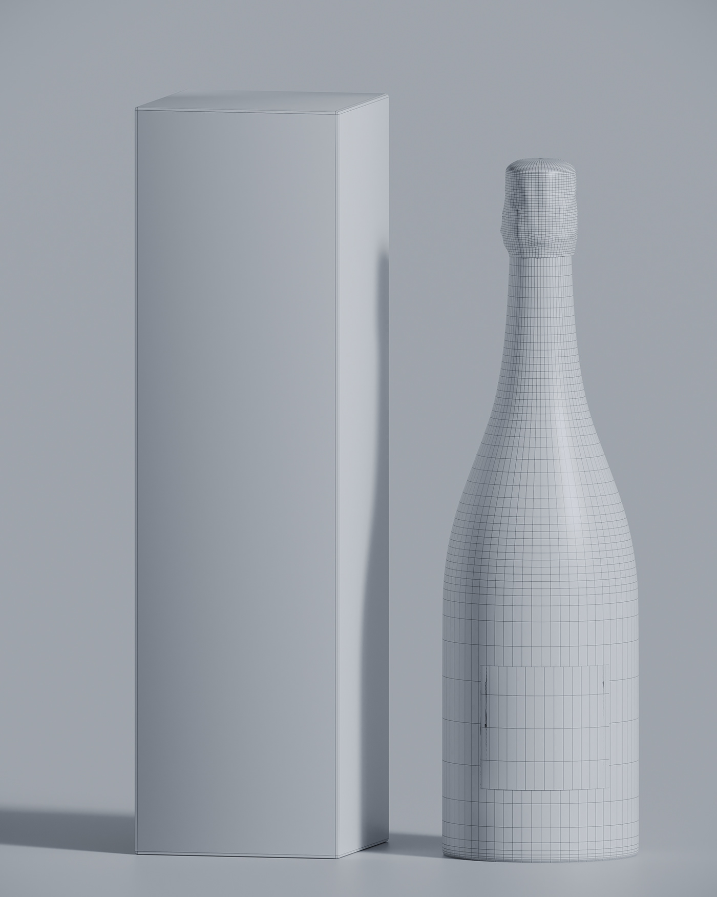 3D bottle modeling Moet moet et chandon product Realism Render rendering