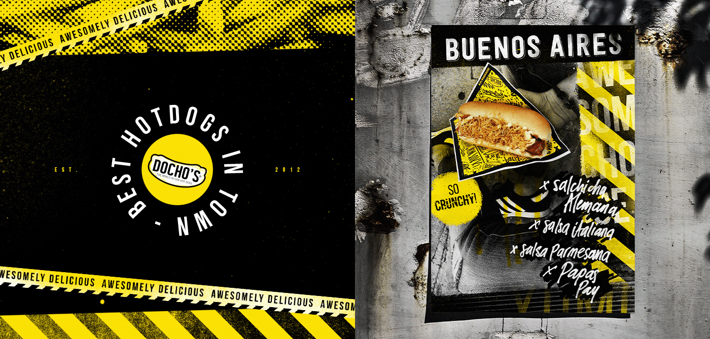 branding  Fast food grunge hotdogs logo restaurant Street streetfood Urban visual identity